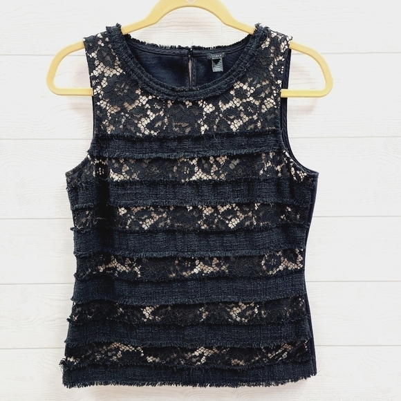 J. Crew Lace Blouse - Picture 1 of 8